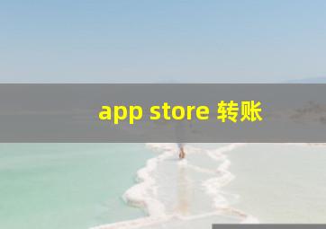 app store 转账